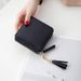 Women's Wallet & Card Cases Short Wallet Female Square Zipper Tassel Small Wallet Simple Fashion Coin Purse Female_viptrois.com