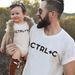 Copy And Paste Parent Child Outfit Family Of Three Father And Son Mother And Daughter Pure Cotton Short_viptrois.com