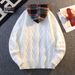 Loom Cross-Border European Version Cardigan Trendy New Auumn Winer Casual Hooded Sweaer Men's Knied Base_viptrois.com
