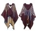 Unisex Peacock jacquard black and blue hooded cape cape_viptrois.com