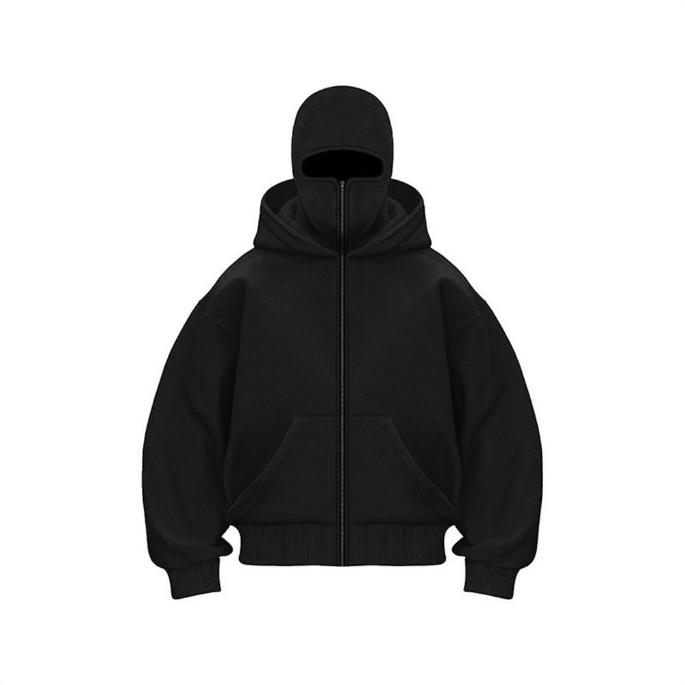 2025 European-USA Style Fashion Hoodies Outerwear Men's Long Sleeve Casual Loose Double Hat Zipper Hooded Sweatshirts_viptrois.com