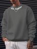 Autumn And Winter Men's Casual Loose And Simple Los Angeles Letter Printed Round Neck Long Sleeved Sportswear_viptrois.com