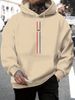 Men's Autumn And Winter Casual Fashionable Loose Hooded Sweatshirt Paris Letter Pattern Printed Warm Long Sleeved Pullover_viptrois.com