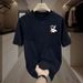 【DORAE】2026 Breathable T-shirt (Eco Cotton) Black (3D Print & Cartoon Duck Print) – Pioneer Style For Weekend Getaway_viptrois.com