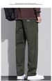 Men's Trendy Straight Leg Cargo Pants Spring/Autumn Fleece Lined Pure Cotton Loose Fit Casual Wide Leg Winter Style_viptrois.com