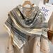 Women's Scarves Tassel Large Square Scarf Women's Lijiang Travel Photograph Warm Cashmere Scarf Thick Dual-use Shawl_viptrois.com
