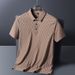 Men's Clothing Summer Cool Stretch Short Sleeve Shirt Breathable Casual T-Shirt For Men, Slim Fit, Lightweight & Comfortable (Khaki, White, Black)_viptrois.com