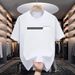 Men's Clothing Fashion New Cotton Men's Summer Loose Versatile Short Sleeved T Shirt Tops Paris Letter Print_viptrois.com