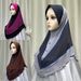 Women's Hijab summer new headscarf denim contrast color stitching style pullover headscarf ladies headscarf_viptrois.com