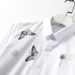Dandelion & Butterfly Print Long Sleeve Casual Shirt Cotton White Shirt Collar Inelastic Regular Fit Single Breasted Workwear_viptrois.com