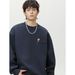 Monochrome Man- 380G Heavyweight Crew Neck Sweatshirt Autumn New Fun Textured Embroidery Loose Fit Trendy Brand Sports Jacket Q_viptrois.com