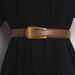 Women's belt design, fashionable and versatile suit thin belt, Korean simple black leather decorative jeans belt_viptrois.com