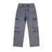Men's Clothing High Street Cargo Denim Trousers_viptrois.com