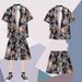 Men's Clothing Print Shirt Beach Big Pants Sunscreen Thin Suit Ice Silk Short Sleeved Shirt_viptrois.com