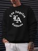 Men's Loose Casual Fashion Los Angeles Letter Pattern Printed Round Neck Long Sleeved Pullover Hoodie For Autumn And Winter_viptrois.com