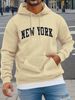Men's Autumn And Winter Casual Fashion Loose Hooded Sweatshirt New York 1998 Print Warm Long Sleeved Pullover_viptrois.com