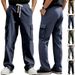 Men's Retro Corduroy Work Pants - Relaxed Fit, Wide Leg, Casual & Streetwear, Breathable & Wrinkle-Free (Grey/Black/Navy/Army Green/Khaki, S-Xxxl)_viptrois.com