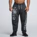 Men's clothing cotton running casual sports pants personality large print loose fitness pants_viptrois.com