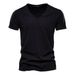 In The Summer Of 2025, Men's Casual V-neck Pure Cotton T-shirts Are Selling Well. Men's Short-sleeved Slimming V-neck T-shirts_viptrois.com