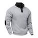 2025 Fashion Outerwear Men's Stand Collar Splicing Long Sleeve Casual Loose Sweatshirts S-3XL_viptrois.com