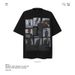 Men Oversized Vintage Photo Collage Graphic T Shirt, 90s Ski Street Print Loose Short Sleeve Streetwear Casual Top_viptrois.com