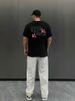 Vibe Hip Hop Handsome T-shirt Men's Versatile Cotton Short Sleeve American Trendy Brand High Street Loose Design Top_viptrois.com