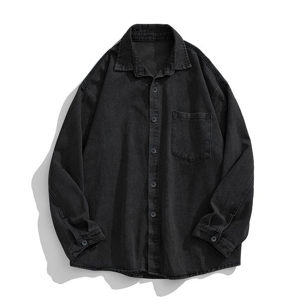 Hanlu Japanese Style Men's Clothing Retro Denim Men 2026 Spring New Couple Loose Washed Shirt Jacket_viptrois.com