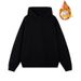 Hooded Sweatshirt New Trendy Brand Heavyweight 460G Solid Color Cordless Fleece Lined Thickened Jacket Men Autumn Winter_viptrois.com