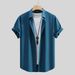 Men's Business Commuter Short Sleeved Shirt Summer Solid Color New Exclusive Green_viptrois.com