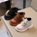 Child's shoes Ankle boots Boys side zipper Fashion Martens girls soft soled single boots solid color_viptrois.com