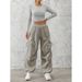 Women's Cargo Pants – Summer Casual Wide Leg Workwear Trousers With Drawstring (Black/Brown/Army Green, S-5XL)_viptrois.com
