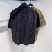 Men's Clothing Short Sleeved Shirt Trendy Plaid Letter Printing Workwear Jacket_viptrois.com