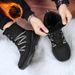 Men's Winter Snow Boots With Thick Sole - Fleece Lined Anti-Slip High-Top Warm Shoes For Cold Weather_viptrois.com
