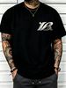 100% Cotton Men Oversized T-shirt Gradient IB Monogram Print Crew Neck Short Sleeve Streetwear Tee_viptrois.com
