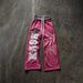 Men's Clothing High Street Trend Pants High Street Men And Women Loose Casual Straight Printed Pants_viptrois.com