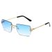 Frameless Leopard Print Metal Sunglasses - High-End Fashion Eyewear For Men & Women (UV400 Protection)_viptrois.com