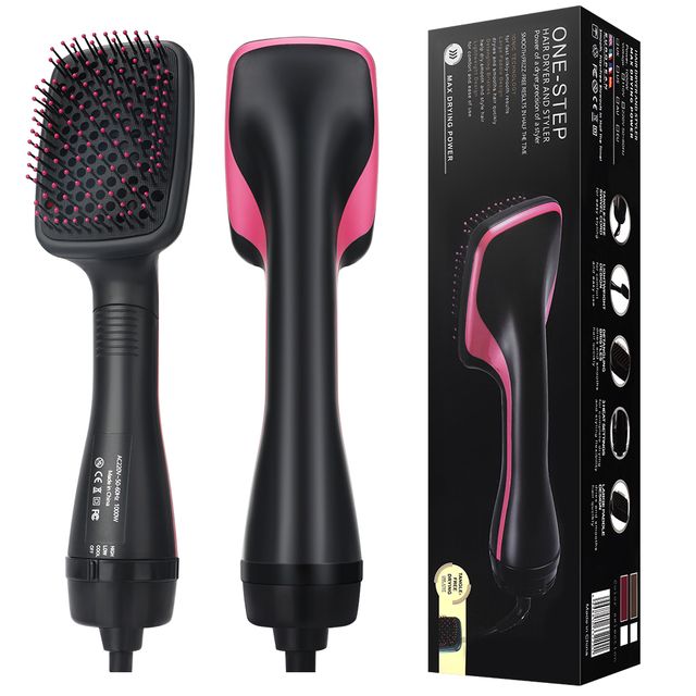 Multifunction Hot Air 3 IN 1 Dryer Brush Curler Straightener Volumizer Blow Salon Hair Styling Tools_viptrois.com