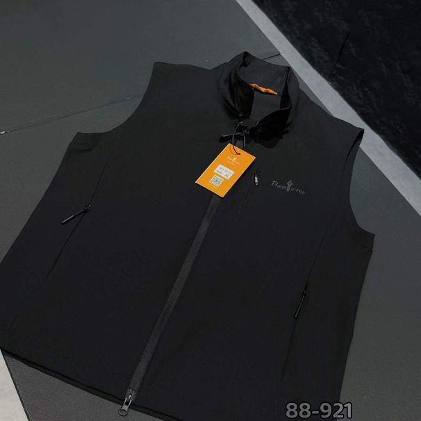Casual Pocket Zippered Thin Stand-up Collar New Fashion Outdoor Fishing Vest Men's Sleeveless Jacket_viptrois.com