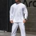 Men's Clothing Long Sleeve Round Neck T-Shirt - Breathable Loose Fit Casual Top With Pocket Detail For Spring/Autumn Daily Wear & Light Sports_viptrois.com