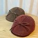 High Quality Artistic Style Bow Duckbill Hat For Children, Autumn And Winter Corduroy Newsboy Hat, Reverse Wearing Forward Hat_viptrois.com