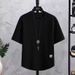 2025 Summer Ice Silk Hot Short Sleeve T-shirt Trendy Loose Casual Sportswear_viptrois.com