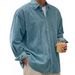 2025 European And American Men's Casual Loose Solid Color Corduroy Lapel Shirt_viptrois.com