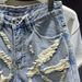 Summer Men's 5-Point Casual Ripped Mid-Length Shorts Trendy Jeans_viptrois.com