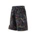 Men's American Style Graffiti Knit Shorts Trendy Brand Letter Print Summer Thin Style Retro Beach Vacation Five Point Pants_viptrois.com