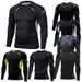 Men's Clothing of men's fitness clothing sports tight long sleeve quick-drying breathable stretch running T-shirt compression cycling clothing_viptrois.com