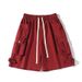 Men's Clothing Shangshuai Overalls Men's Summer American High Street Pants Loose Sports Shorts Trendy Brand Multi Pocket Large Pants_viptrois.com