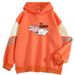 American Style Color Block Couple I'M HUNGRY Pullover Outerwear Cool Top Sweatshirt_viptrois.com