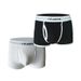 Pulse Men's Boxer Briefs Ribbed Cotton Simple White European Pure Large Size Underwear Cross-Border High Elasticity In Stock_viptrois.com