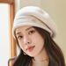 Autumn Winter Women's Beret Fashion Versatile Warm Knitted Wool Mom's Light Style Hat Slouchy Beanie_viptrois.com