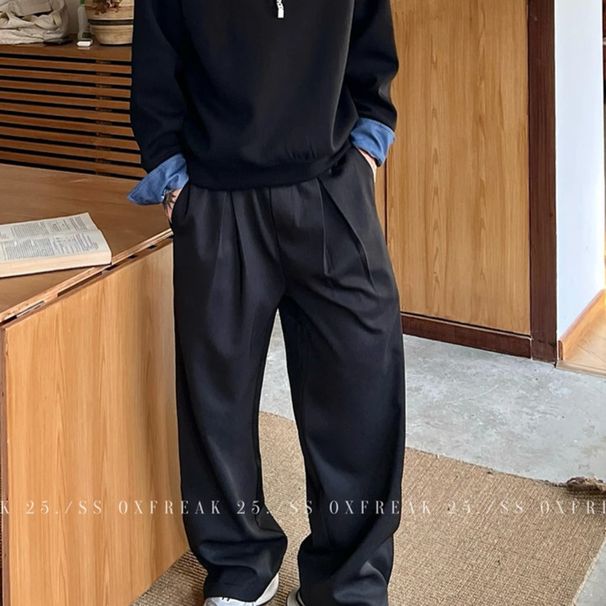 Shirt-style Inner Korean Version Two-piece Half-zip Sweatshirt For Men Autumn Winter New Casual Turn-down Collar_viptrois.com